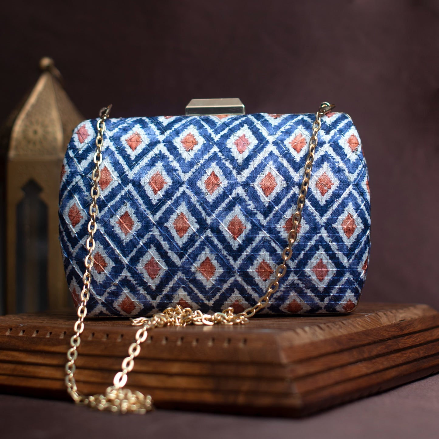 Blue diamonds cotton