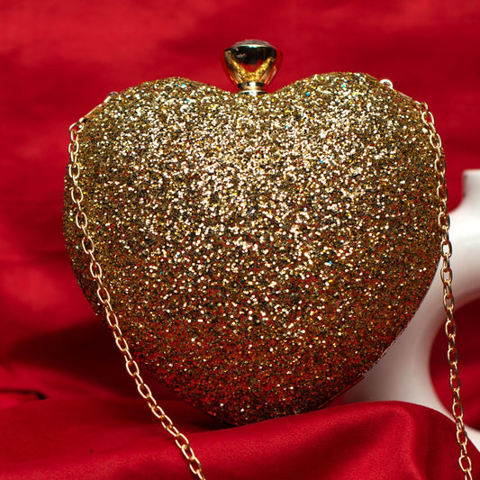 Heart Glitter - Gold