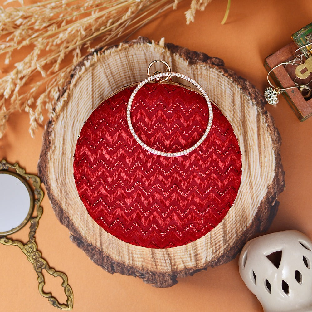 Round Sequin Clutches