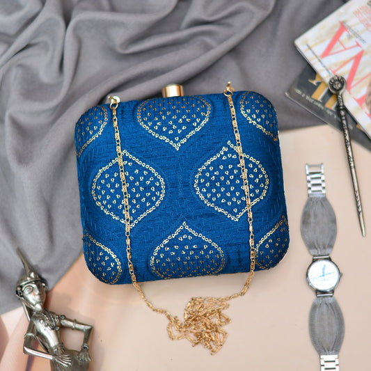 Sequin Leaf Splendor - Blue