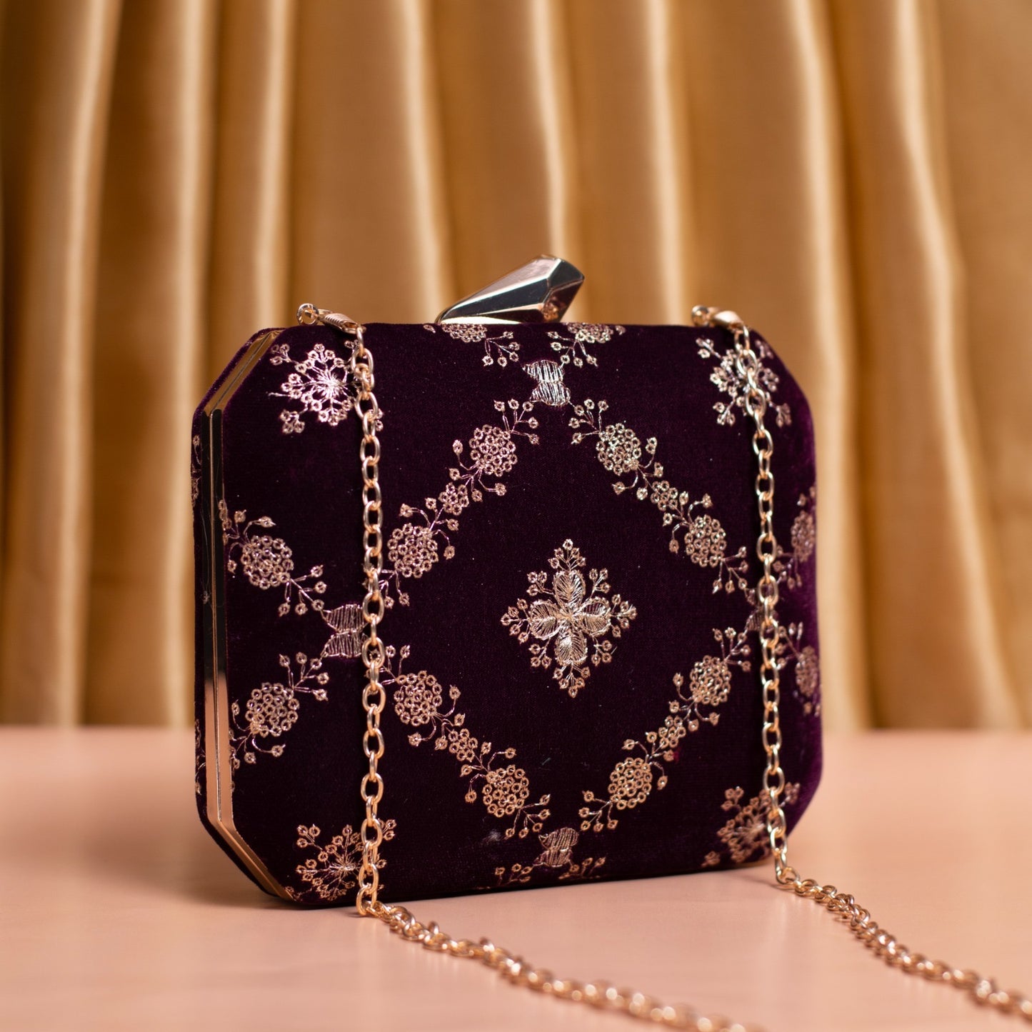 Suede Velvet - Zari work - black